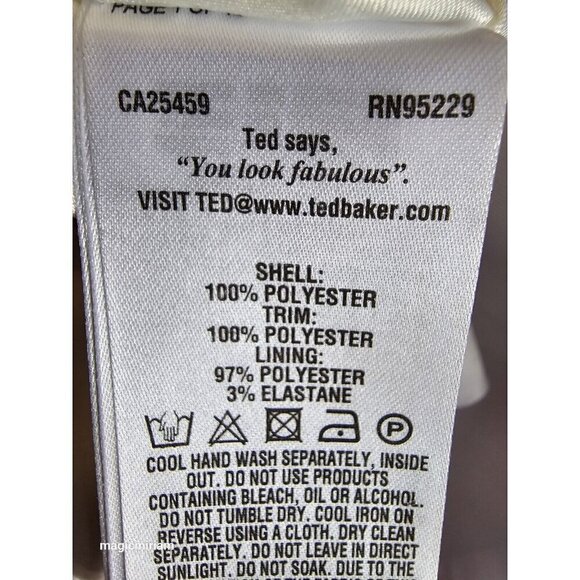 BNWT Ted Baker London Gilith Chelsea Bow Shoulder Dress - Picture 13 of 15